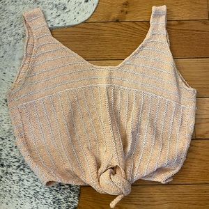 Hand Knit Raw Silk Crop Top